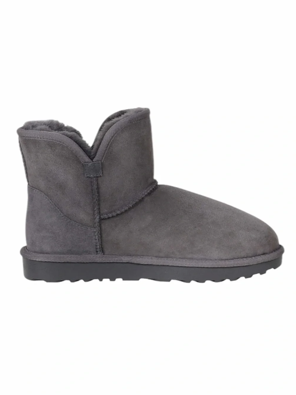 NEW Kirkland Signature Women’s Shearling Fur Grey Winter Short Boots, Size 6